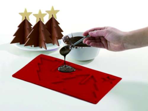 3d Silicone Large Christmas Tree Chocolate Mould - Click Image to Close